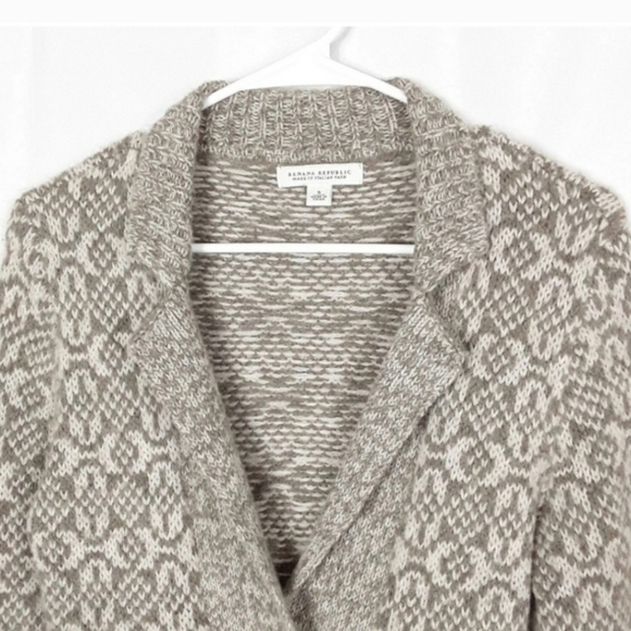 BANANA REPUBLIC WOMENS ITALIAN YARN ALPACA WOOL BLEND BUTTON UP SWEATER - Picture 3 of 6